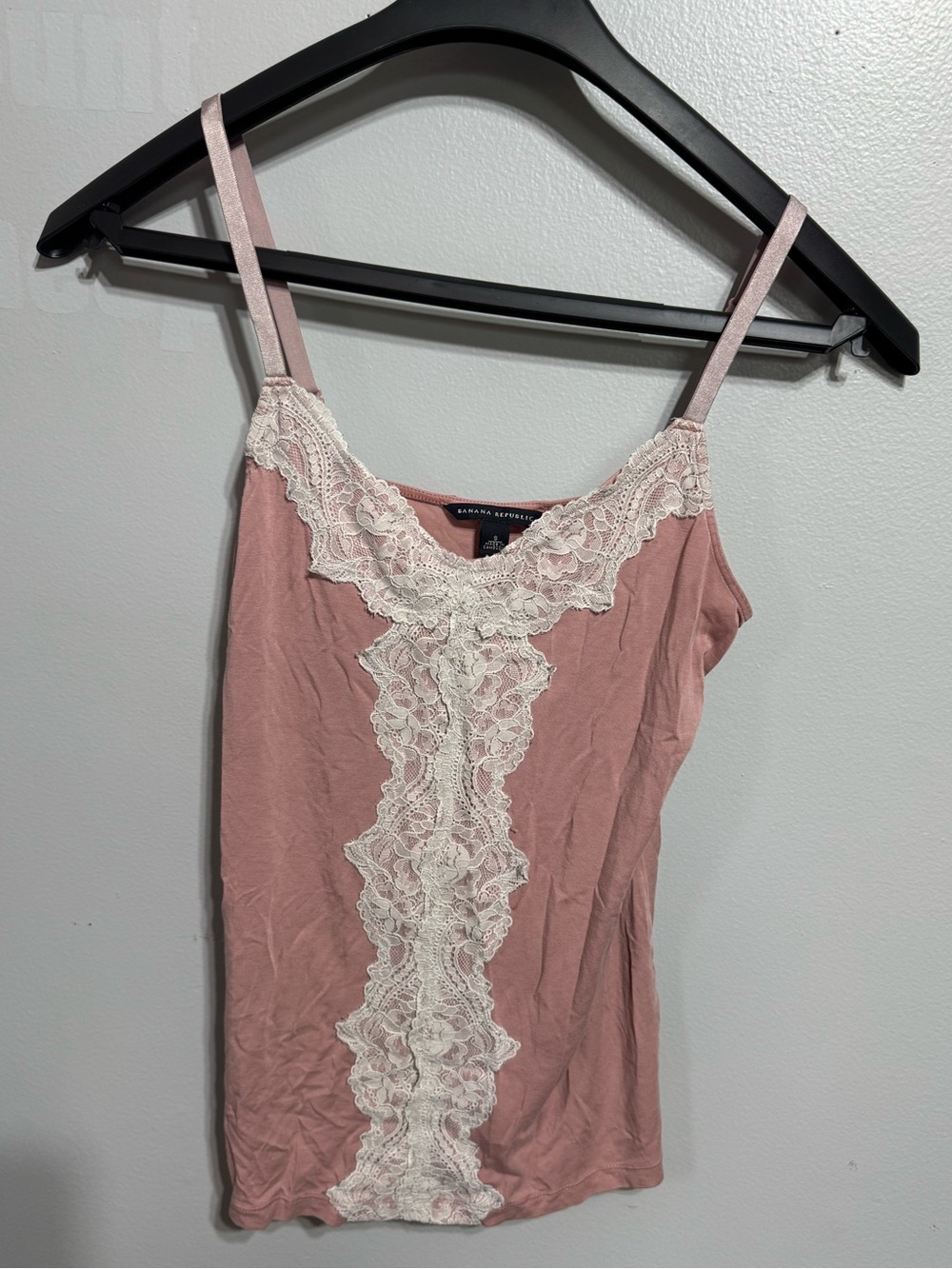 Banana Republic Pink Lace-Trim Camisole